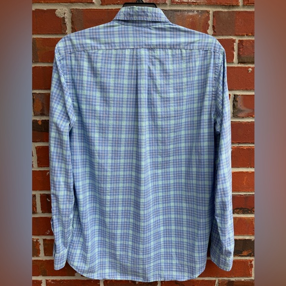Polo Ralph Lauren Men’s Blue & Green Plaid L Long Sleeve Button Down Shirt T9 - Picture 2 of 7